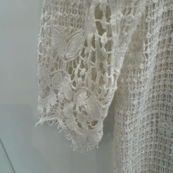 American Eagle Outfitters Sz S Crochet Dress White 100% Cotton - Picture 9 of 11